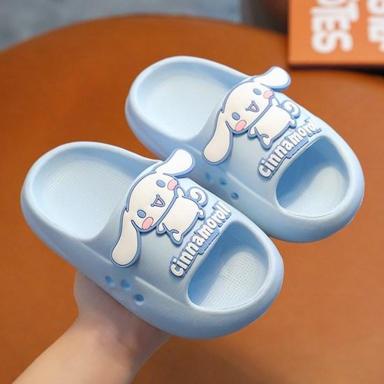 Sanrio Children's Kuromi Pom Pom Purin Cinnamon Roll My Melody Kitty Slippers EVA Non-slip Kids Bathroom Shoes Non-slip +Lin Lin Co. Ltd. Hairpin