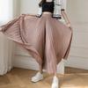 Women Elegant Chiffon High Waist Wide Leg Pants Casual Korean Fashion Pleated Loose Trousers Clothes Comodi Pantalones De Mujer