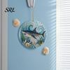 Symbolic Love Keepsakes Ocean Theme Pearl Art Hanging Ornament, 2D Flat Acrylic Coastal Marine Life Ornaments Sea Suncatcher, Beaded Pattern