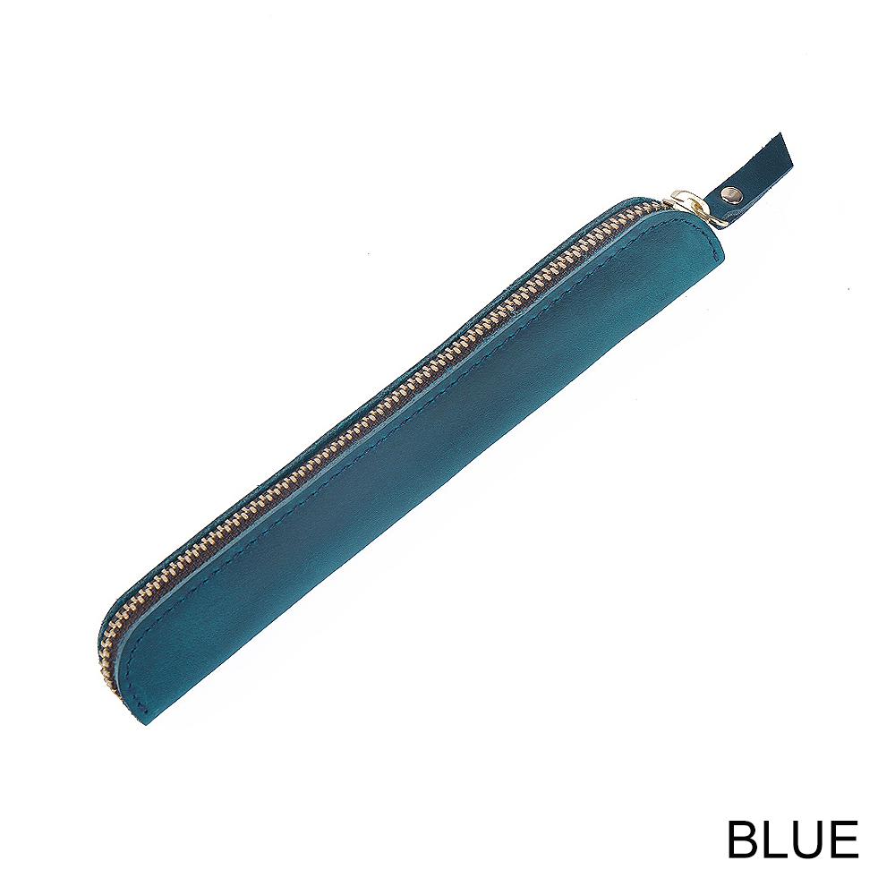 Mini Leather Pencil Bag Portable Zipper Pen Protective Case Schools Offices Use Novelty Business China