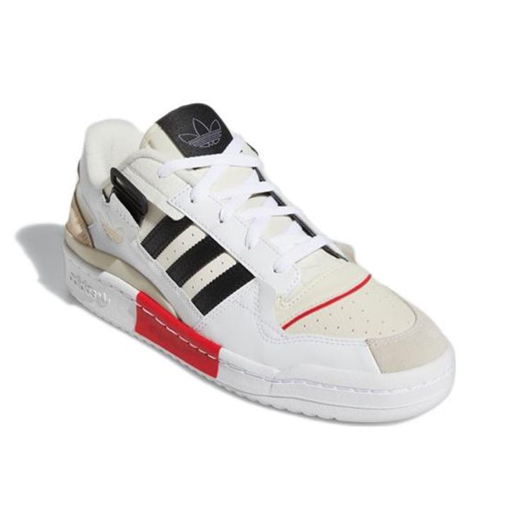 adidas Forum Exhibit Low White Ярко-красные кроссовки унисекс Cloud-White Core-Black GZ0937