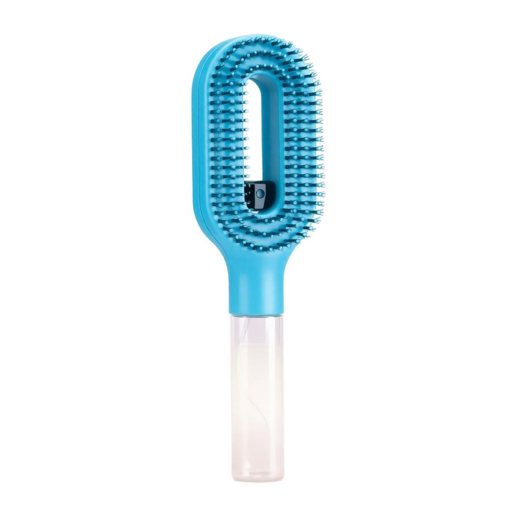 Spray Hairbrush with Handle Press Water Spray Comb for Scalp Massage and Flyaway Hair Control Suitable for Wet and Dry Hair Styling