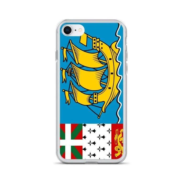 Coque de téléphone - PIXELFORMA - iPhone 6 - Drapeau Saint-Pierre-et-Miquelon - Souple - Antichoc