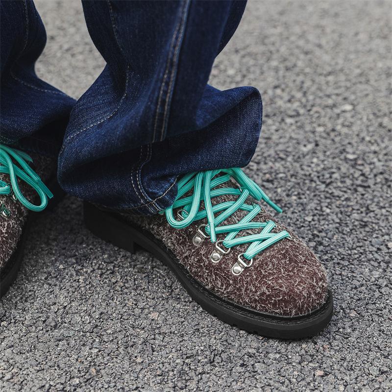 Мужские ботинки чукка из замшевой кожи на осень 2025 года, повседневная рабочая обувь, толстая подошва, круглый носок, слипоны, удобные, ретро, роскошные ботильоны