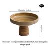 BRCoarse Pottery Fruit Platter Restaurant Dessert Snack Platter Molecular Cuisine Tableware Retro High Footed Salad Sashimi PlateEY