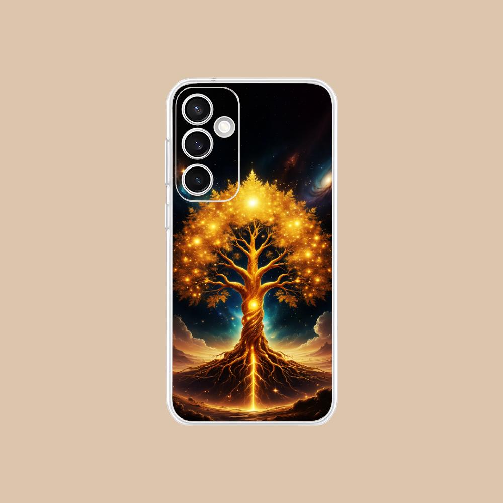 Чехол для мобильного телефона "Древо Жизни Мира" для Samsung Galaxy S25 S24 S23 S22 S21Plus FE Ультра Прозрачный Цветной Чехол для Смартфона
