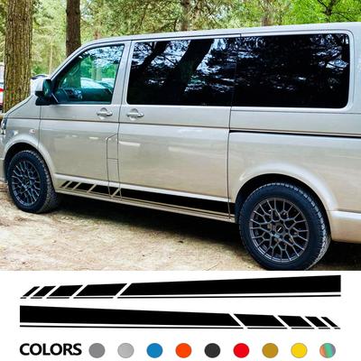 2 шт. Боковые наклейки на двери автомобиля Для Volkswagen VW Transporter T3 T4 T5 T6 Автодом Графика в виде длинных линий Виниловые наклейки Аксессуары