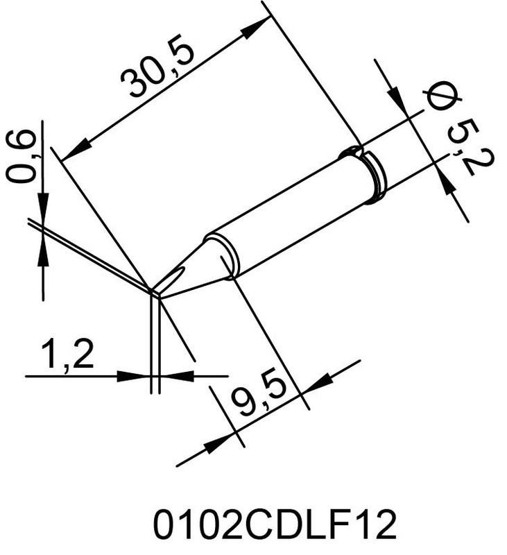 Паяльное жало-долото ERSA 0102CDLF12 для ручки i-TOOL