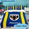 Custom Name Wimbledon Football Crest Bedding Set 3pcs, Bedding Set Including 1pc Duvet Cover And 2pcs Pillowcases for Bedroom, Dormitory Gift