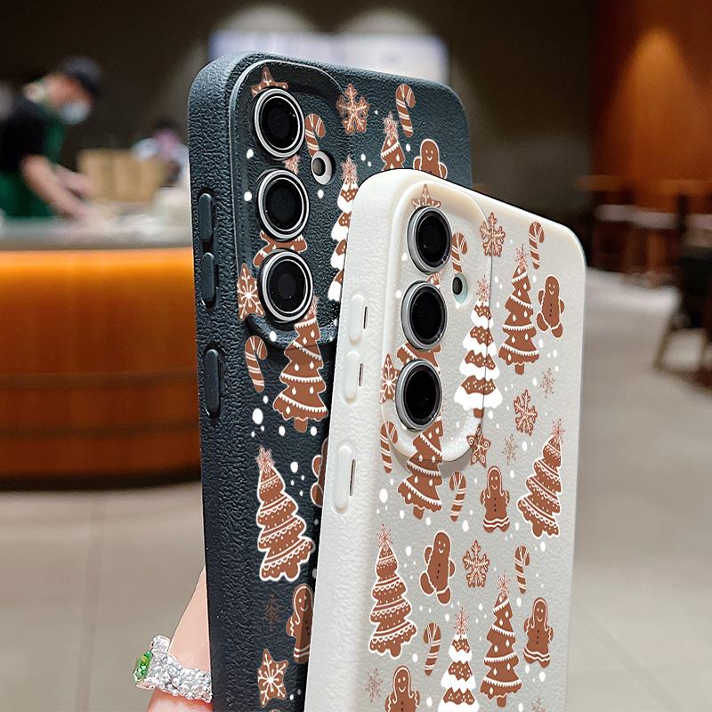 Мини-чехол с рождественской елкой для Samsung Galaxy S25 S24 S22 Ultra S23 FE A17 A56 A36 A26 A55 A16 A15 A25 A54 5G Мягкий чехол для телефона из ТПУ