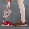 Autumn New Retro Leather Color Matching Thick Bottom Women's Leisure Sports Women's Fashion Leisure