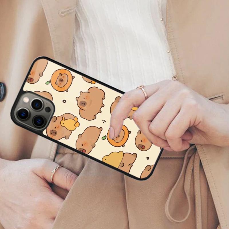 Милый Капибара Забавный Магнитный Чехол для Телефона ДЛЯ APPLE iPhone 17 Air 16 14 13 12 Pro Max 15 Plus Беспроводная Зарядка С Крышкой MagSafe