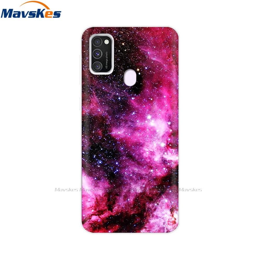 Чехол для Samsung Galaxy M21 Задняя крышка Мягкий силиконовый TPU Чехол для телефона Для Samsung Galaxy M20 M21 M30 M30s M31 Чехол Защитный бампер