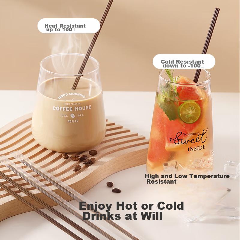 MARYYA Disposable Coffee Stirrers, 150 Individually Wrapped, Food-Grade Milk Tea Straws