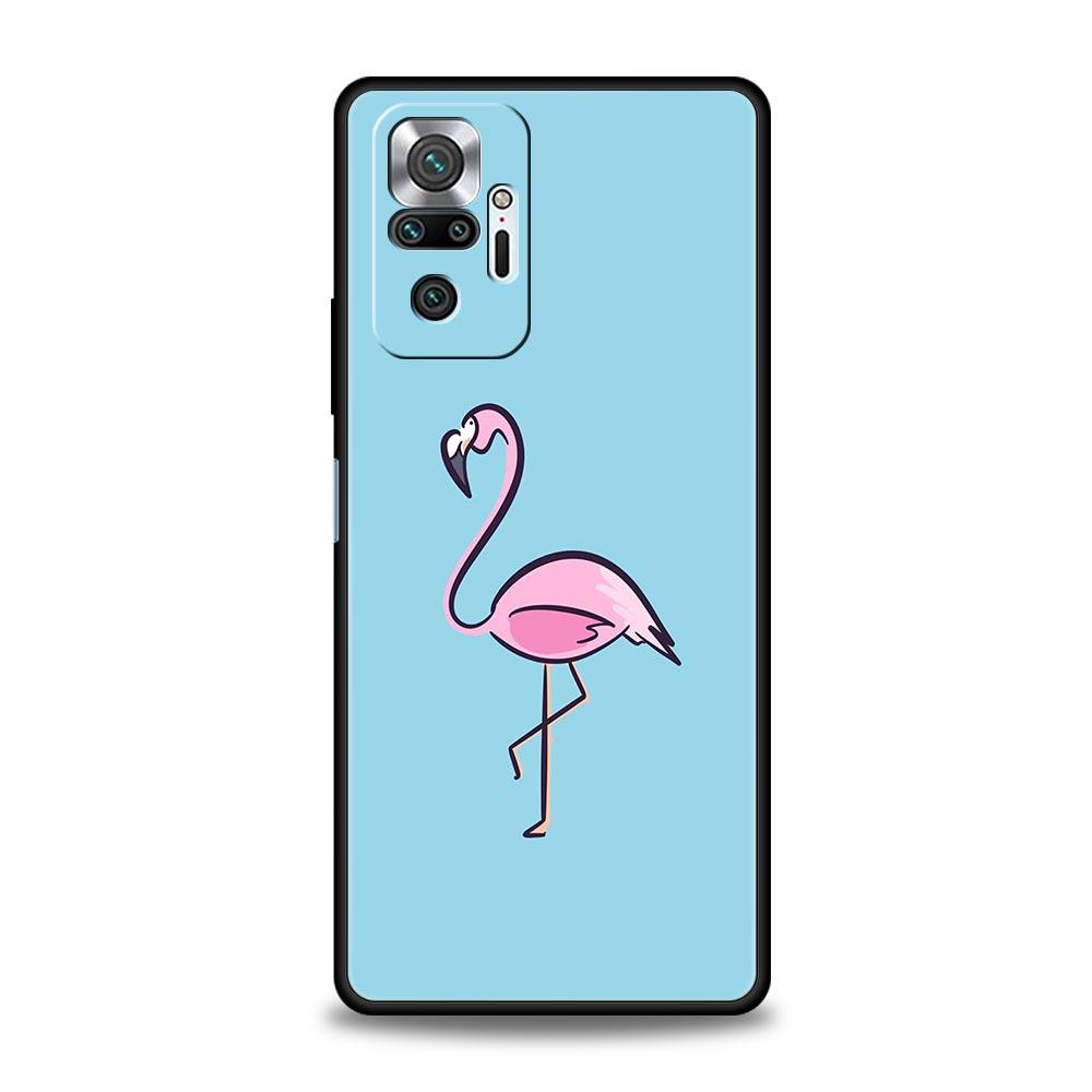 For Redmi 10C Cases Funda Pink Red Flamingo Phone Case For Xiaomi Redmi Note 12 11 9S 9 8 10 Pro Plus 7 9T 8T 9C 9A 8A Cover