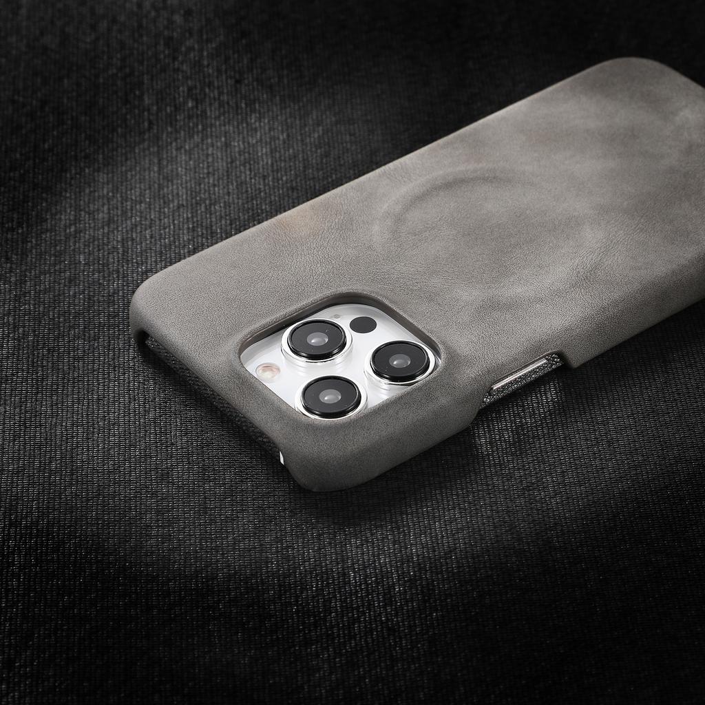 Роскошный Магнитный Чехол для Беспроводной Зарядки Magsafe для iPhone 15 14 Plus 13 12 Pro Max Матовый Ретро Кожа Ягненка Мягкий Чехол