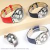 17/19/21 мм тонкий ремешок для часов из натуральной кожи Для Swatch YGS YCS Yas YVB404 YVS420 YVS454 ремешок Красный Белый Синий Мужской женский ремешок