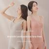 Women's Thermal Cashmere Silk Velvet Vest with Chest Pad - Seamless, Warm Bottoming Layer for Autumn and Winter.