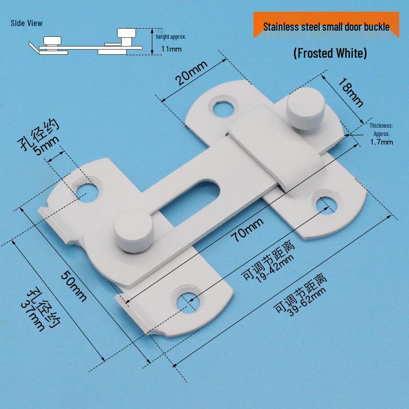 Нержавеющая сталь 90° Задвижка-шпингалет для раздвижных дверей для ванной комнаты и окон