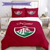 3pcs Custom Name Fluminense FC Bedding Set Duvet Cover Closure Includes 1 Duvet Cover & 2 Pillowcases, Soft and Comfortable for All Seasons.