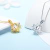 CLUCI 3pcs 925 Sterling Silver Pendant Lotus Flower Pearl Locket Silver 925 Lotus Flower Charm Pendant for Women Jewelry SC011SB