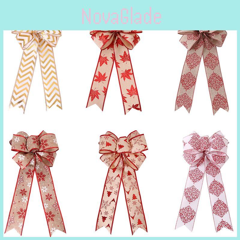 Beautifully Designed Christmas Bow Ornaments For Exquisite Xmas Tree Decorations