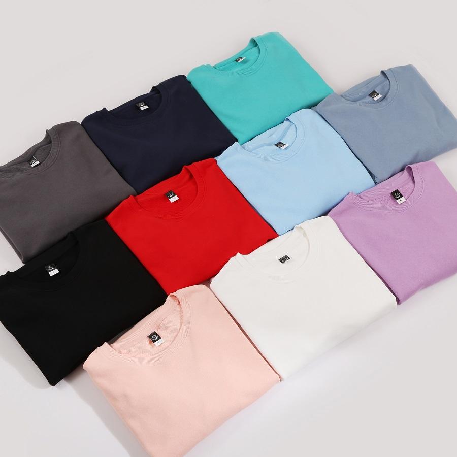 Men's Spring and Autumn Models Plus Size Thin Section of Solid Colour Round Neck Pullover Long-sleeved Casual Loose Sweater Underwear