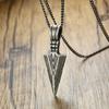 Man Necklace, Arrowhead Kunai Pendant,Stainless Steel Primal Tribal Spear Necklaces,Men Kunai Ethnic Viking Necklace