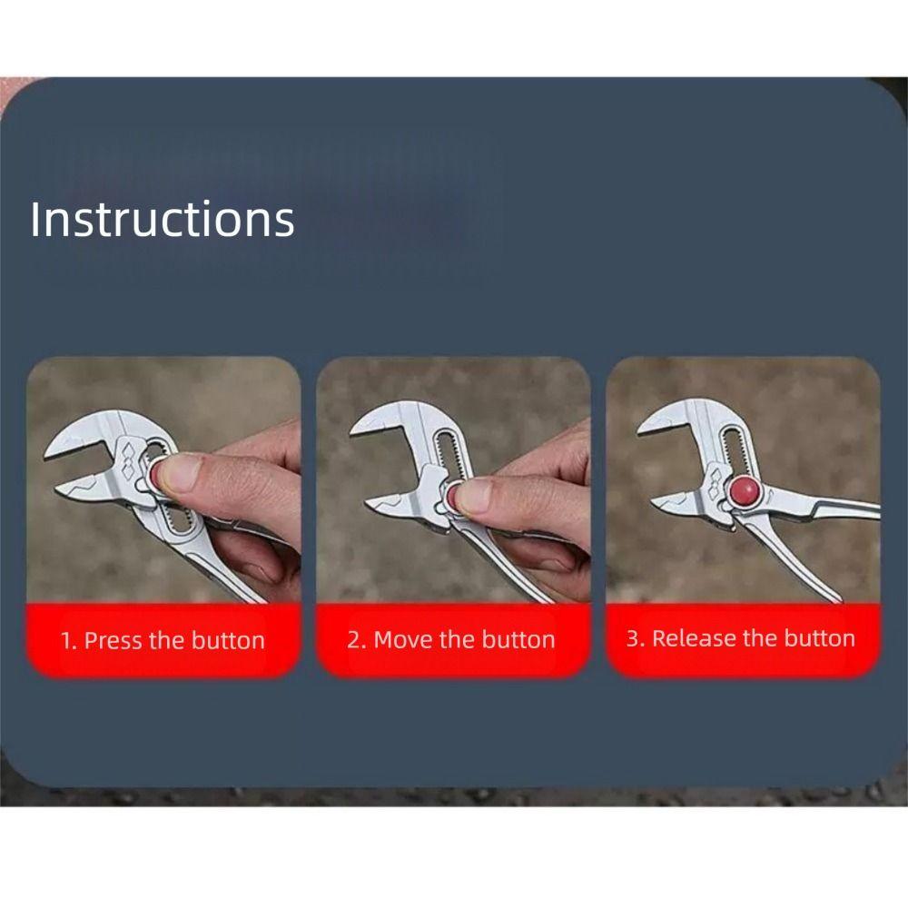 Chrome Vanadium Steel Water Pump Pliers Adjustable Multifunctional Tool Compact Miniature Pliers