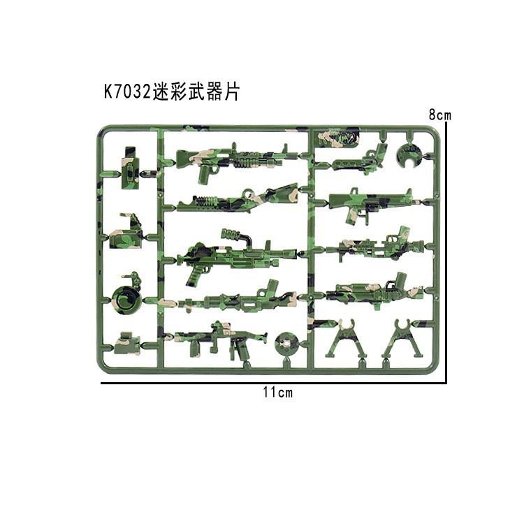 World War Ii Building Block Doll Military Toy Accessories Parachute Weapon Piece Equipment