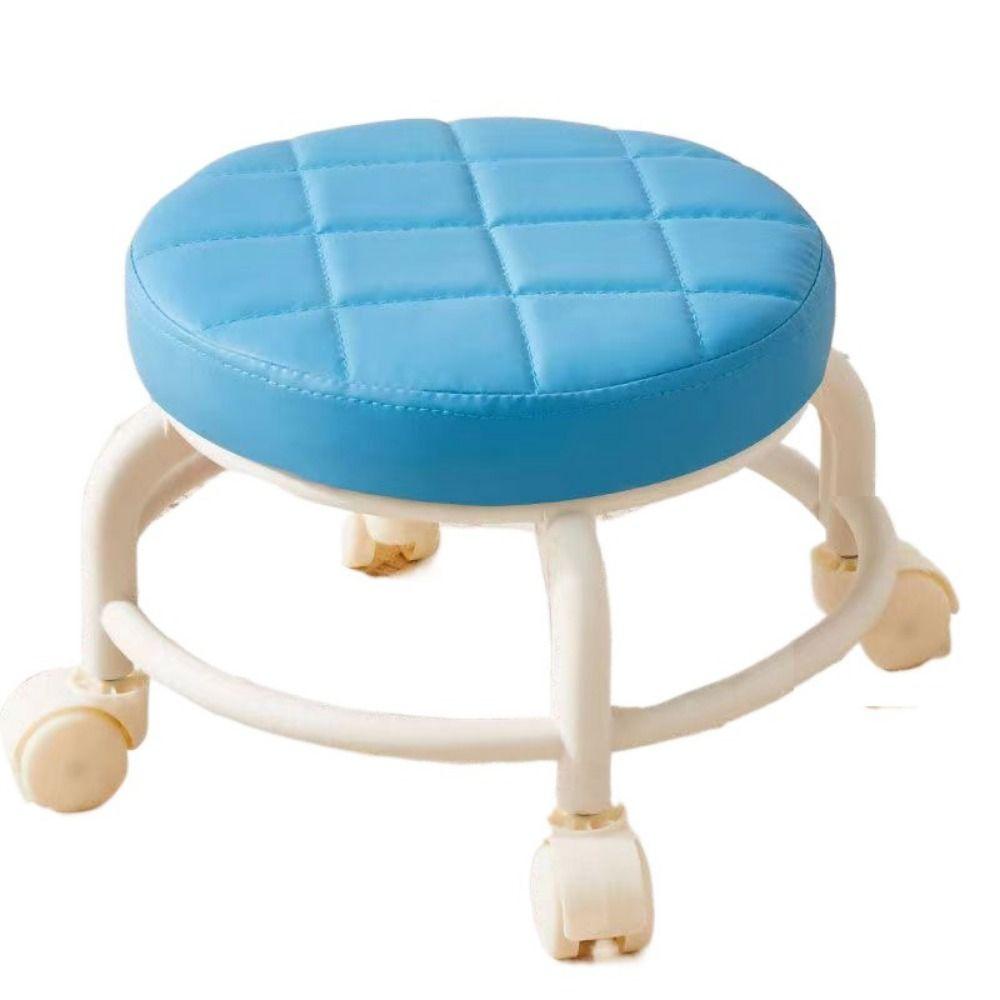 Вращающийся стул на роликах из искусственной кожи, водонепроницаемый стул на роликах, круглый стул с колесами, СПА