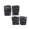 1 Pair Unisex Black Pu Leather Fingerless Gloves Female Half Finger Driving Women Men Sports Guantes Motor Punk Gloves