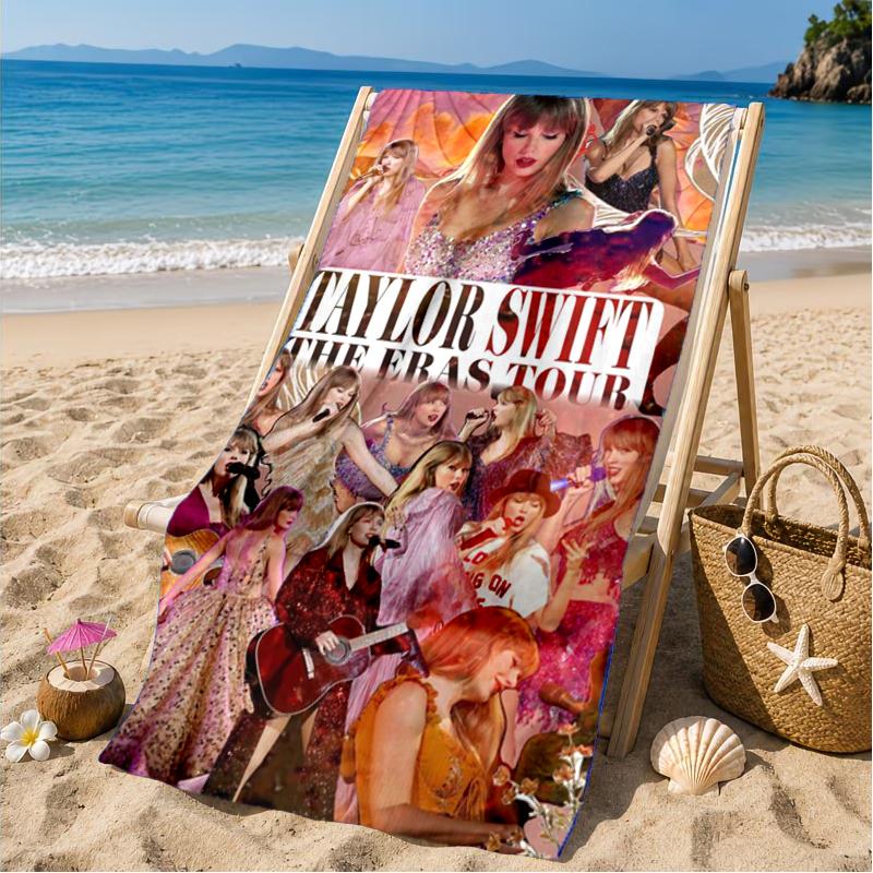 Пляжное полотенце Taylor music, Микрофибровое пляжное полотенце, Идеально для бассейна, пляжа, путешествий, домашнего декора, Подарки для фанатов пляжной вечеринки