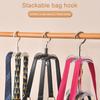 Japanese Style Bag Hook with 360 Degree Rotating Hook Scarf Hat Storage Rack Non-deformation Closet Organizer