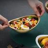 Modern Heat-resistant Reusable 3 Sizes Large Capacity Stainless Steel Tray Kitchen Supplies Salad Bowl