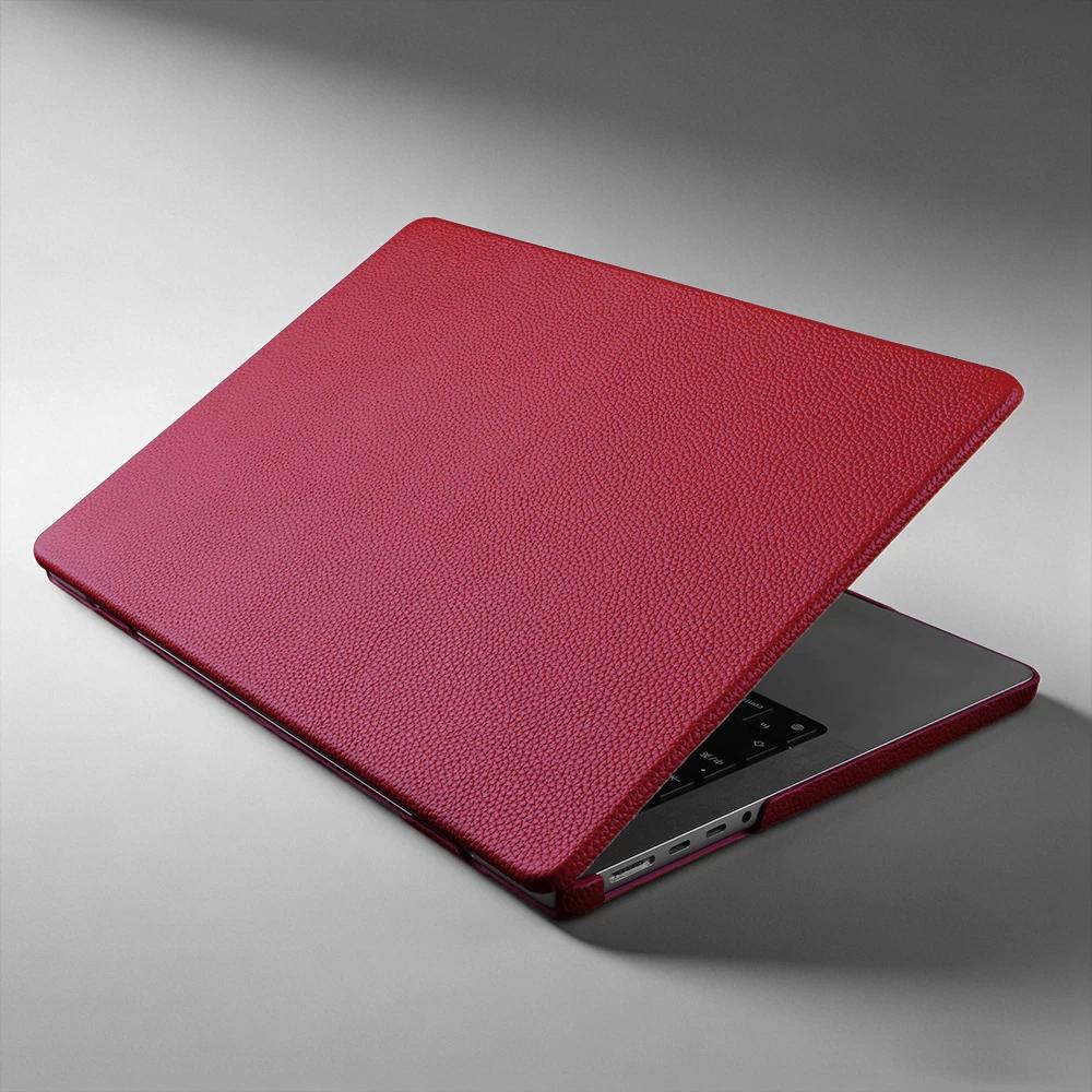 Чехол из натуральной кожи для MacBook Pro 14 16 дюймов 2026 M5 M4 Air 13.6 15.3 дюйма M3 M2 Бизнес Тонкий Роскошный Ударопрочный Защитный Чехол