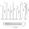 7 шт. многоразовых металлических зубочисток для зубов, портативный карманный набор зубочисток из нержавеющей стали с держателем-диспенсером, набор для чистки зубов