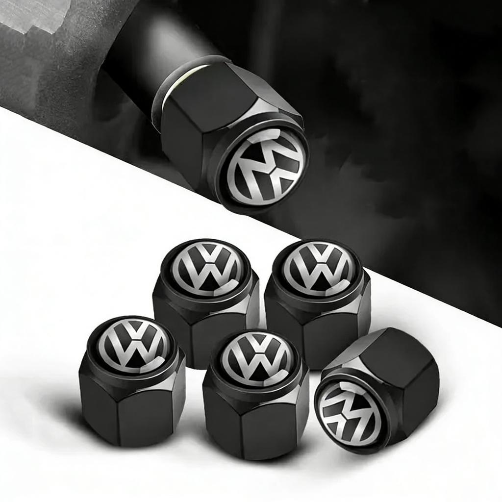 ZDFVU1 For VOLKSWAGEN VW 4pcs Metal Car Wheel Tire Valve Caps Stem Case Covers For VW Volkswagen Golf Polo Passat Tiguan Touran Jetta A