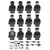12pcs/set Swat Military Soldier Minifigures Building Blocks Assembled Educational Toys For Boys Gifts