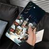 Case for Samsung Galaxy A20 A13 A04 A50 A06 A40 A16 A30 A15 A70 A10 A12 A17 A05 Black Soft Phone Cover Winter Snow Christmas