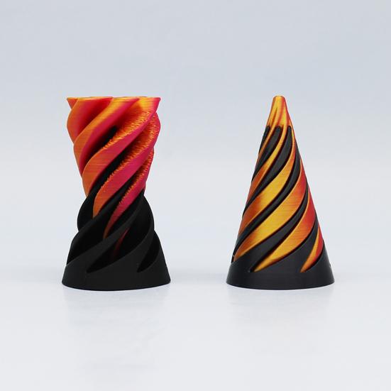 3 шт./набор 3D-печатных спиральных конусов, невозможных пирамид, проходных скульптур, спиральных цилиндров, фигурок, снятия стресса, тревожности, обучающих игрушек-пирамид