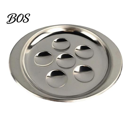 Snail Fork Clips Stainless Steel Escargot Plate with Forks, 6/12 Hole Gratin Dish for Oven, Appetizer Serving Tray Non-Slip Grooves, Elegant Seafood,