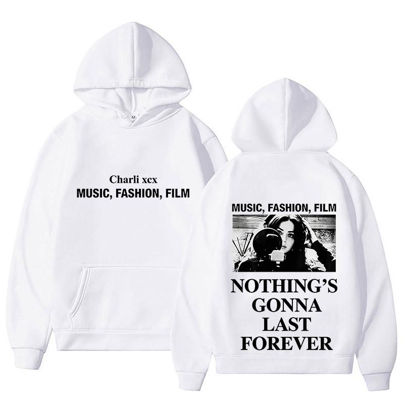 Charli XCX Music Fashion Film Hoodie Men Women Hip Hop Fleece Pullover Sweatshirts Retro Fashion Clothing Hoodies Fleece Clothes