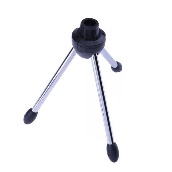 Mini Portable Microphone Bracket Stand Tripod Desktop Adjustable Mic Holder