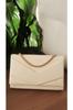 Women's Stylish and Useful Evening Dress Bag Women's Cream Envelope Model Luxury Chain Shoulder Bag