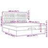 VidaXL Cadre de lit ottoman et matelas gris clair 200x200cm tissu, cadre de lit, cadre de lit rembourré, cadre de lit 3314114