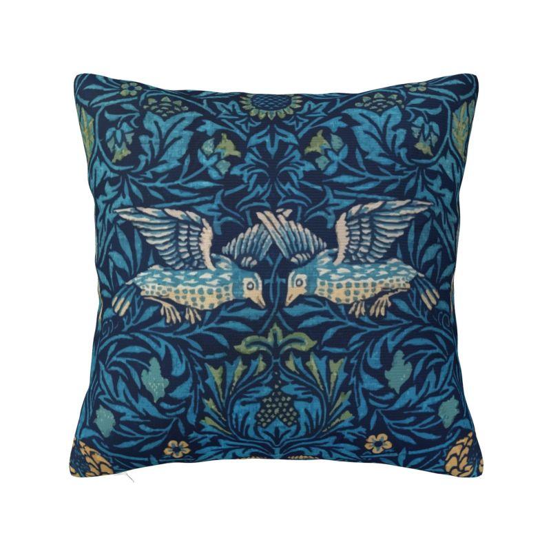 Пользовательский скандинавский винтажный чехол на подушку для дивана William Morris, мягкий текстильный чехол на подушку с цветочным узором, домашний декор