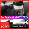Автомобильная наклейка для Tesla Model Y Панель приборов Подстаканник Бардачок пассажира Крючок Аксессуары для хранения Инструменты Модификация автомобиля