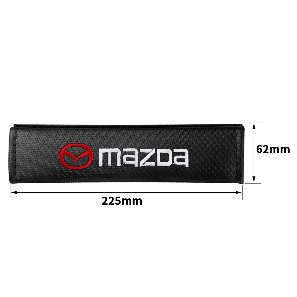 Car Seat Belt Cover Car Carbon Fiber Seat Belt Shoulder Pads Shoulder Protection For Mazda 2 3 6 7 Axela CX-5 CX-3 CX-8 Demio MS