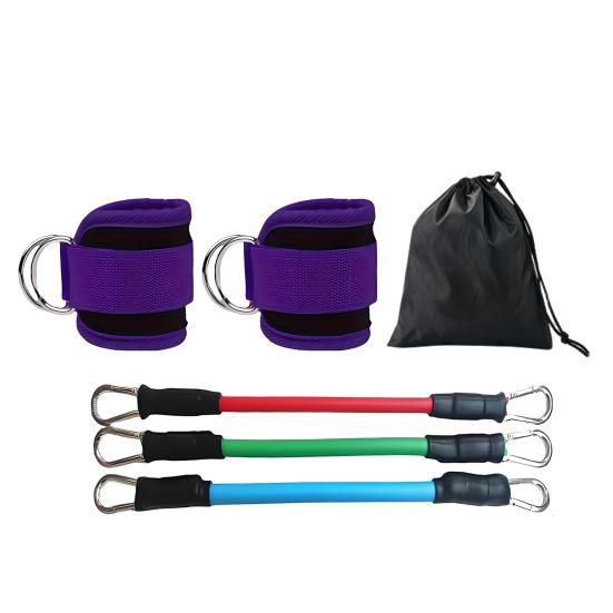 Фитнес ремешок на лодыжку с 3 эспандерами для тренировки ягодиц, тренировки ног, махов назад, ягодиц, отводящих мышц бедра, упражнений для тела, эспандеры для лодыжек с манжетами